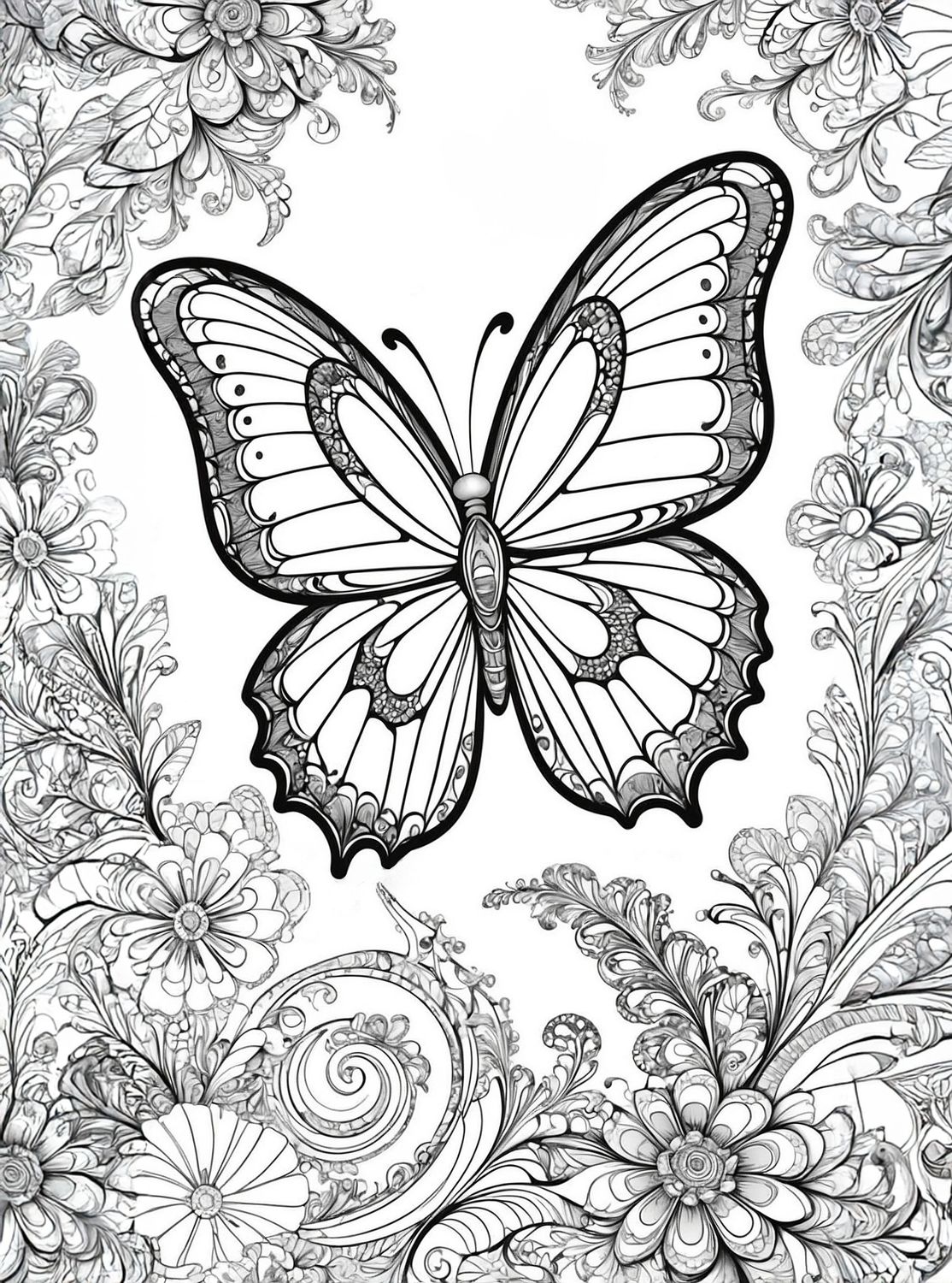 Värityskuva - väritystaulu - Perhonen