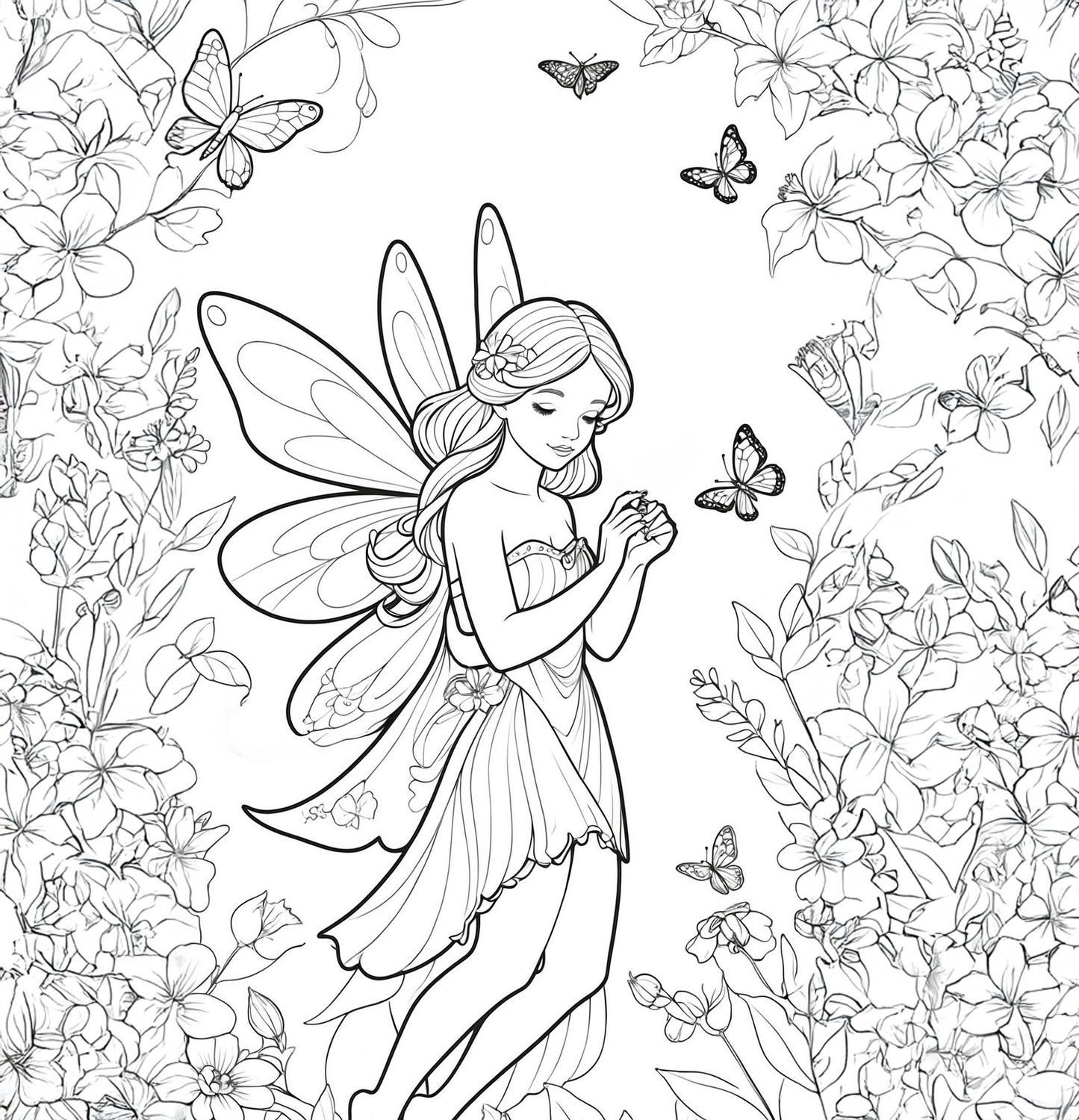 Värityskuva - väritystaulu - Keijukainen