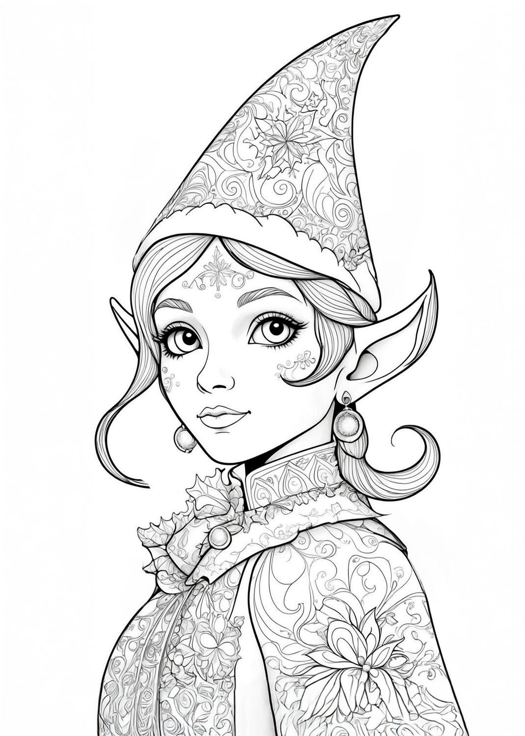 Värityskuva - väritystaulu - Keiju