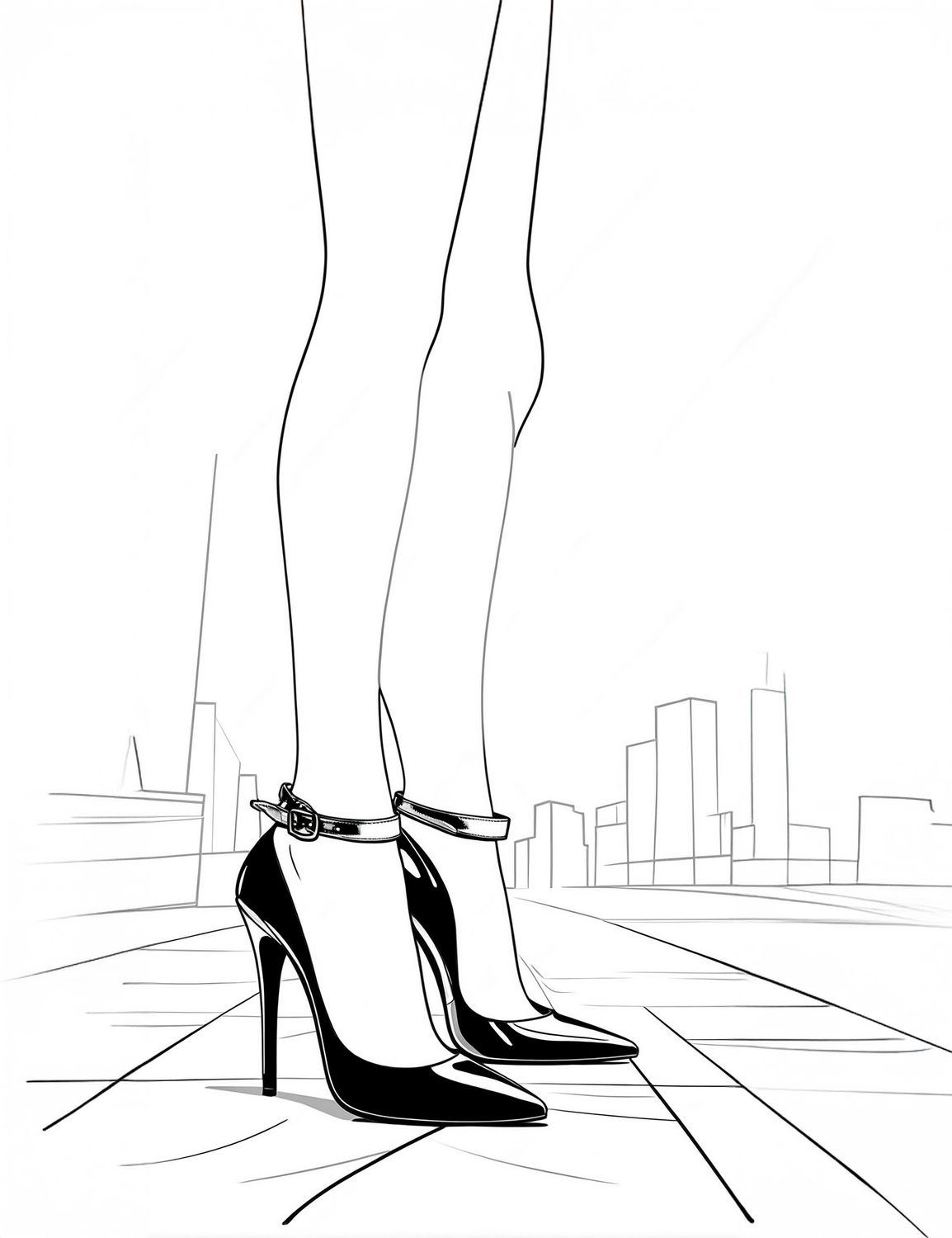 Värityskuva - väritystaulu - Jalat