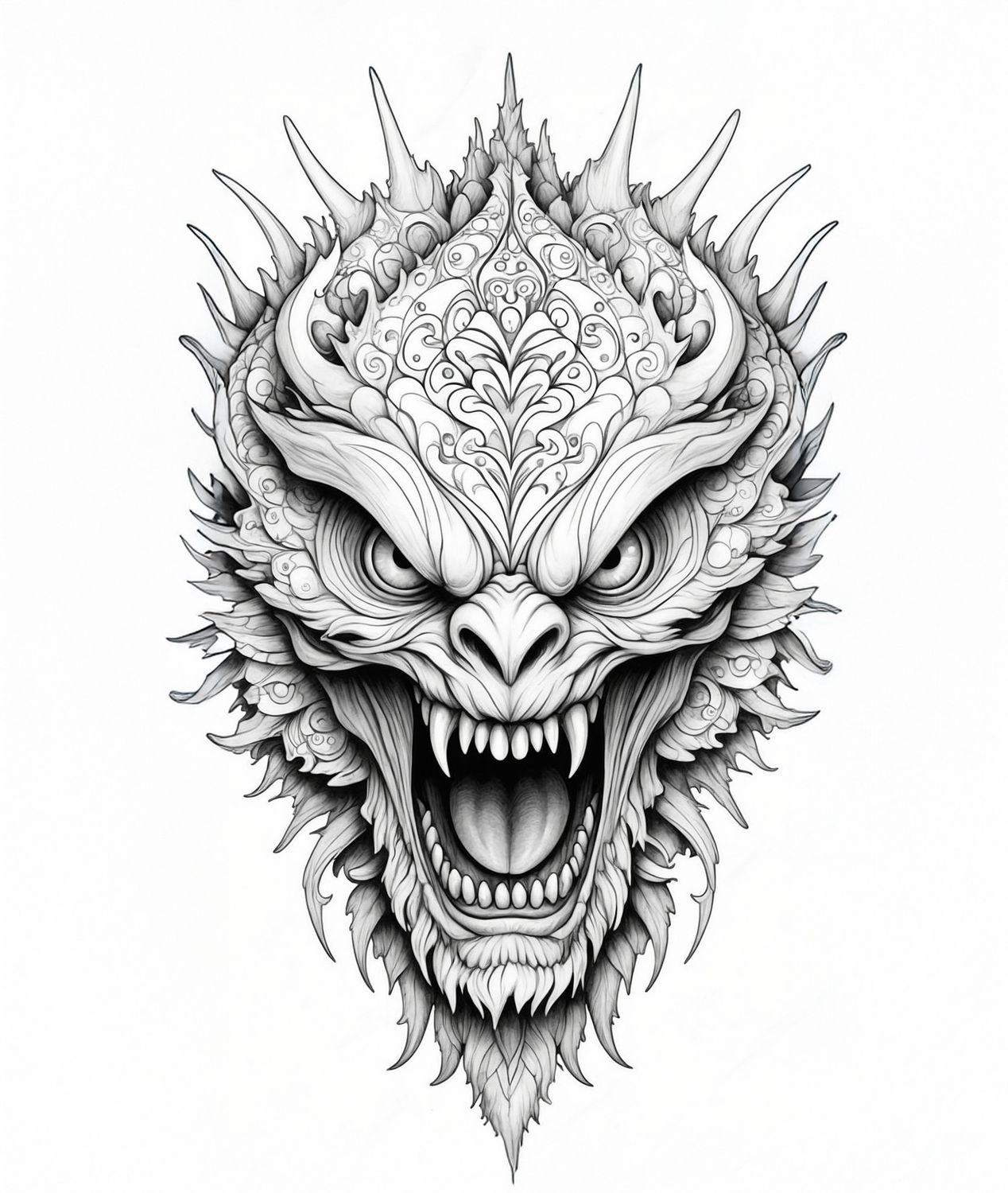 Värityskuva - väritystaulu - Hirviö