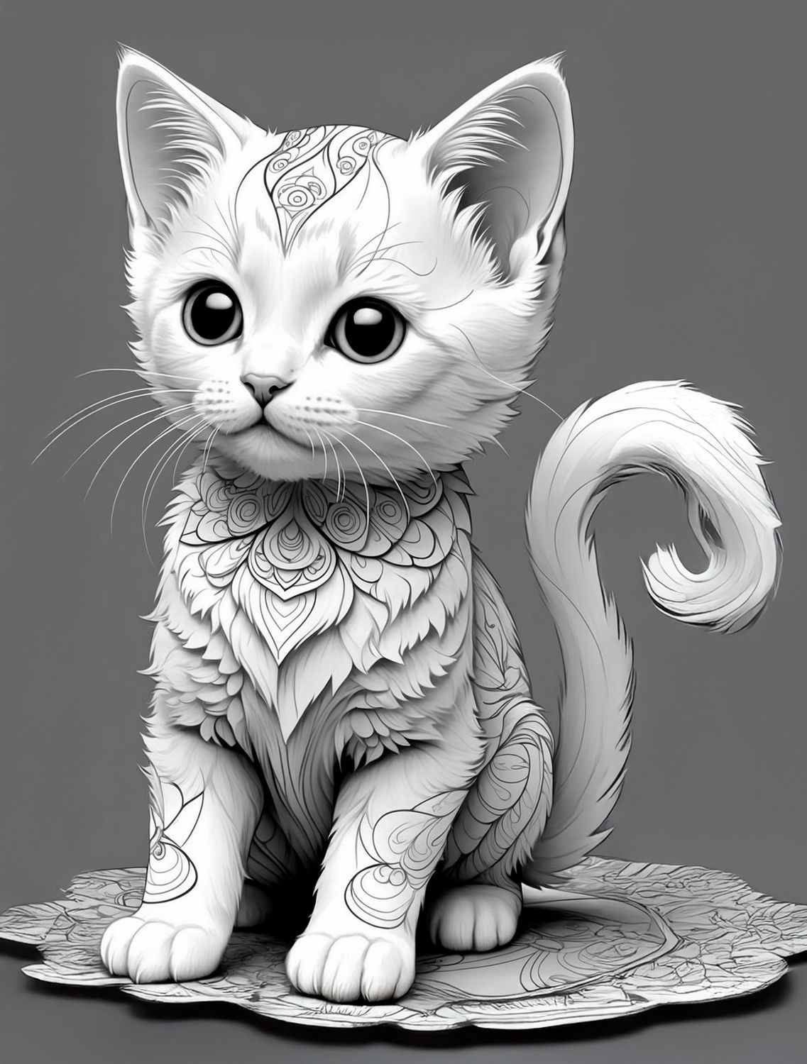 Värityskuva - väritystaulu - Roayl Kitten