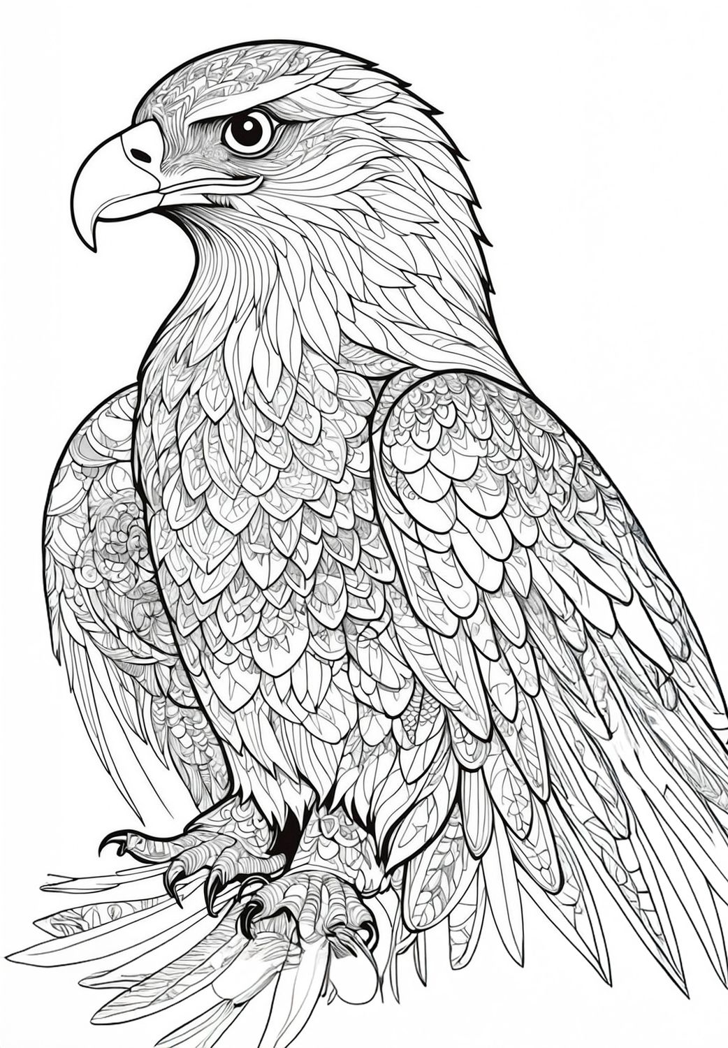 Värityskuva - väritystaulu - Kotka