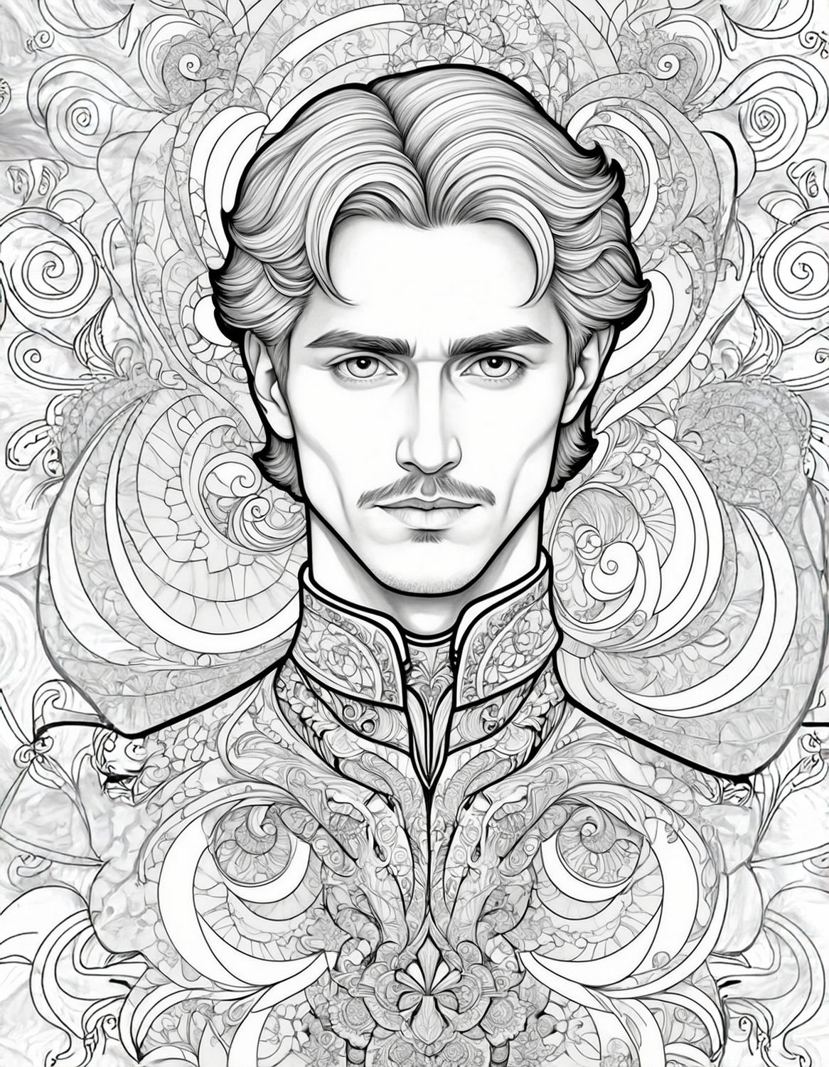 Värityskuva - väritystaulu - Herrasmies