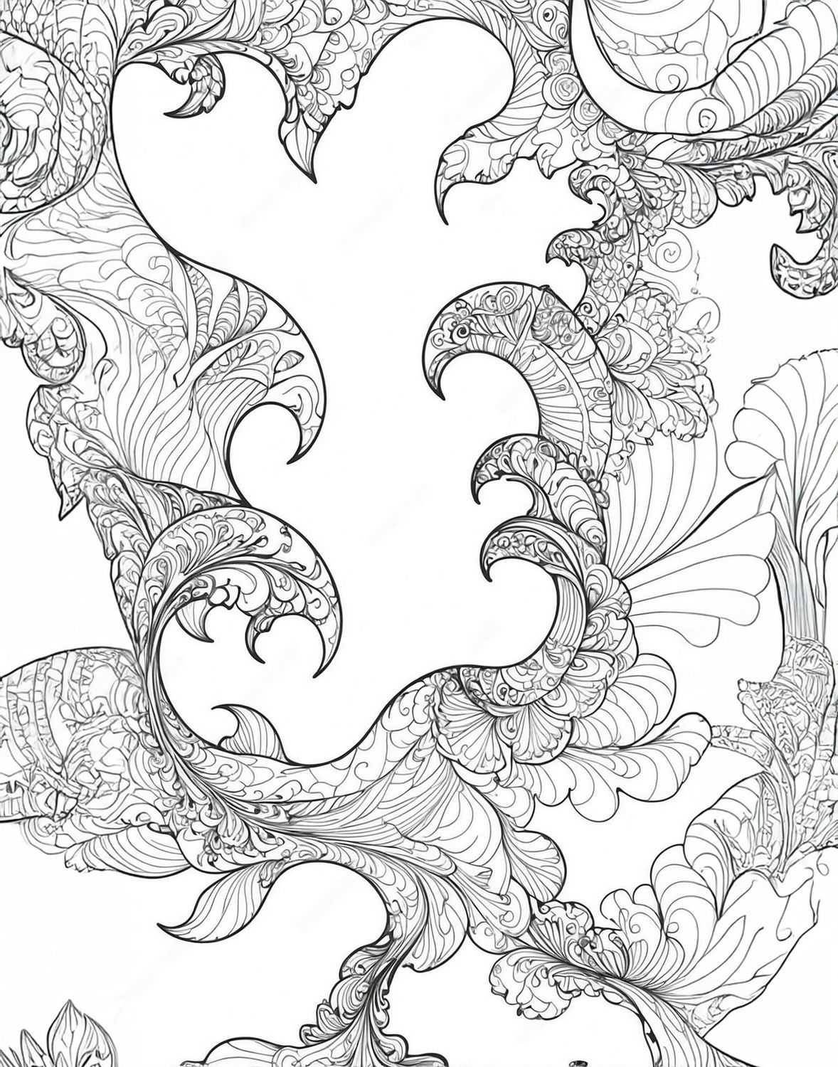 Värityskuva - väritystaulu - Aaltojen kuohu