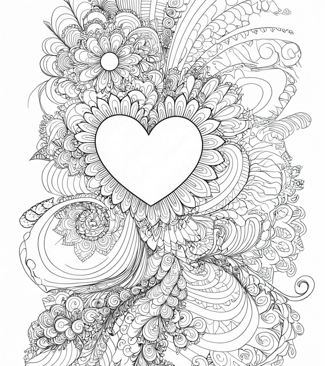 Värityskuva - väritystaulu - Sydän