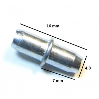 Hyllynkannake metallinen - 5mm reikään - 50kpl pussi