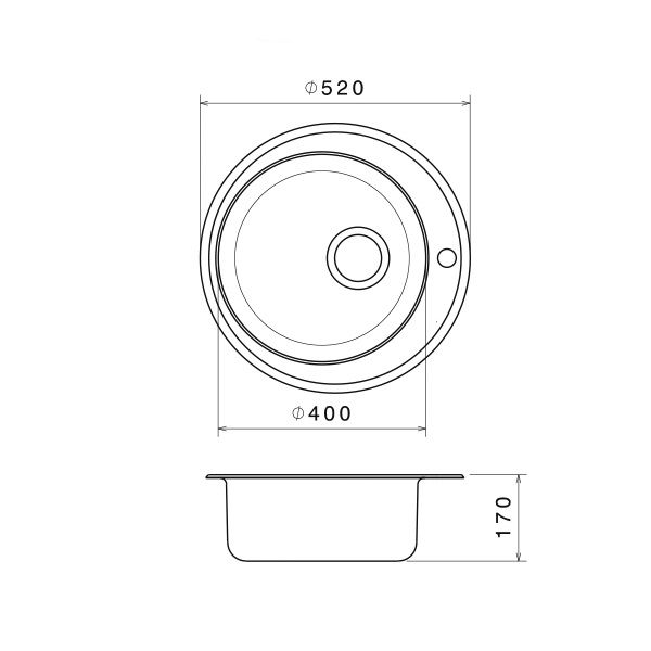 ADE 125 RST Kuppiallas - 50cm kaappiin