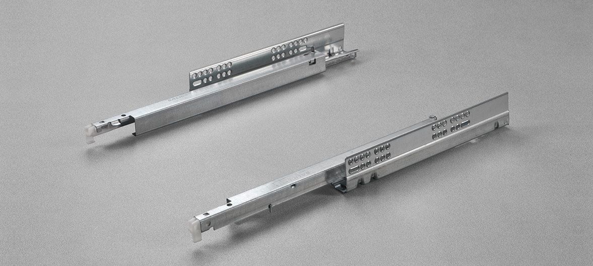 Piiloliuku / hidastinkiskot puulaatikolle SALICE - 500mm - full extension