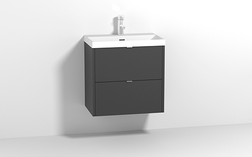 AALTO PLUS COLOR - allaskaappi 600mm - Mattamusta