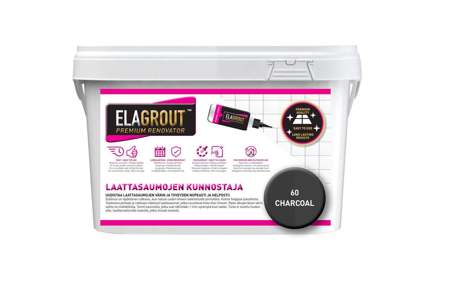ElaGrout laattasaumojen kunnostaja - Charcoal
