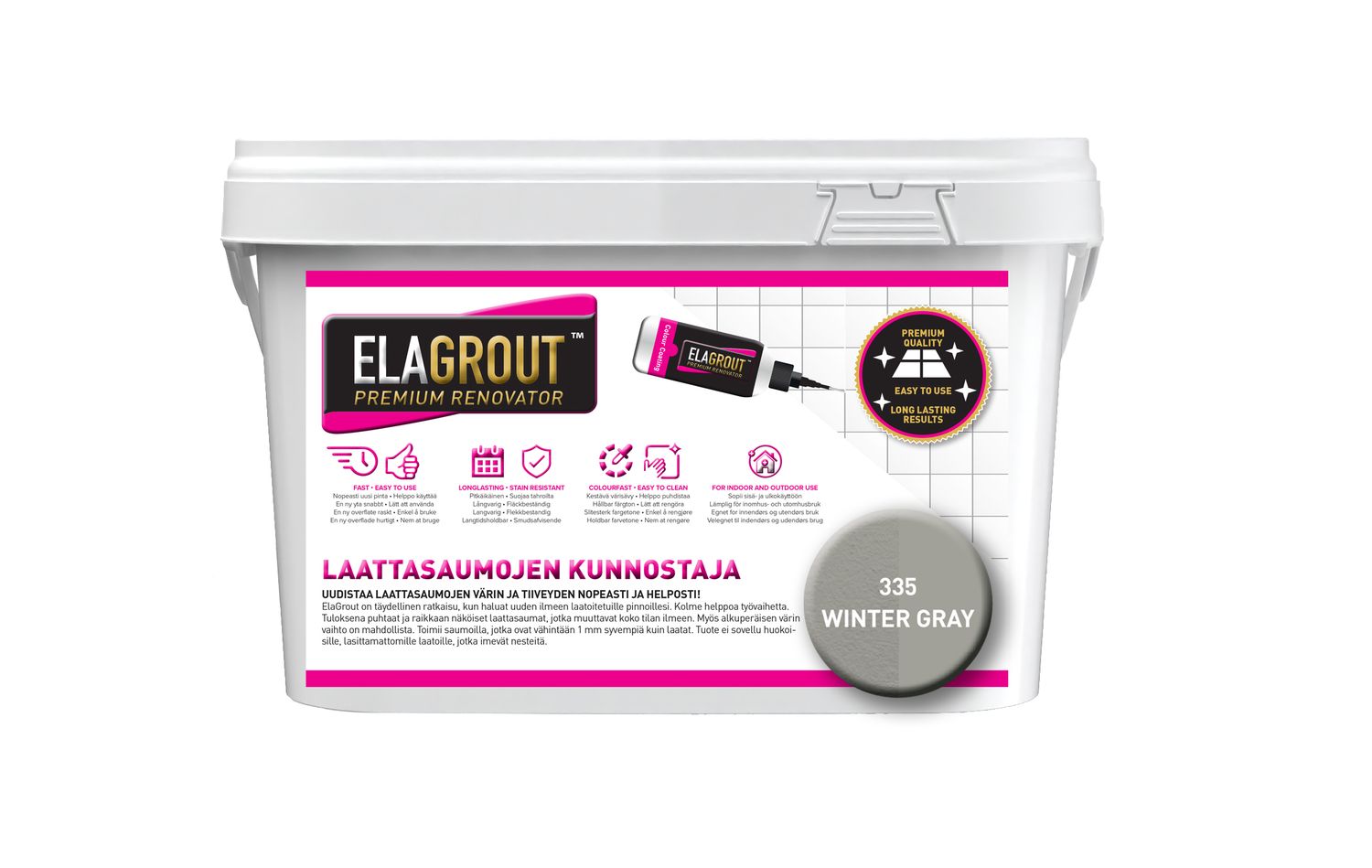 ElaGrout laattasaumojen kunnostaja - Winter Gray