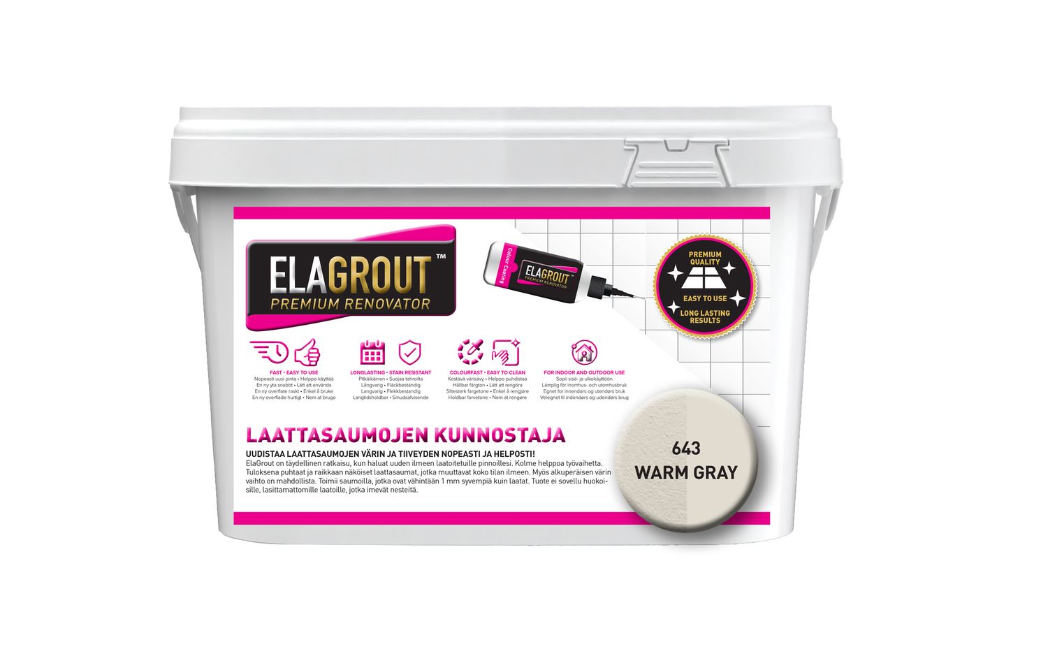 ElaGrout laattasaumojen kunnostaja - Warm Grey