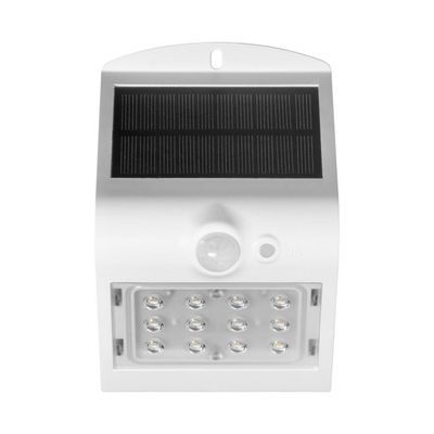 Aurinkokäyttöinen LED-seinävalaisin liiketunnistimella - valkoinen - IP65