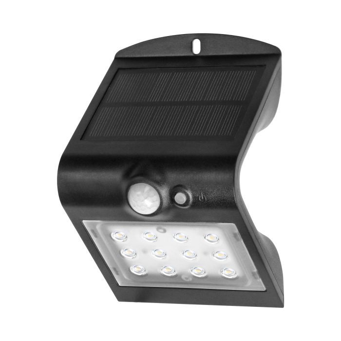 Aurinkokäyttöinen LED-seinävalaisin liiketunnistimella
