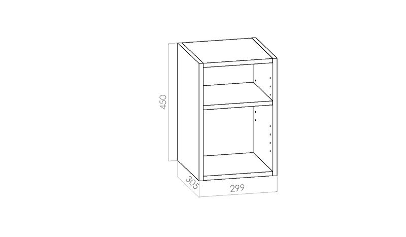 Matala keittiön yläkaappi