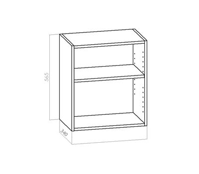 Kalusterunko - Yläkaappi leveys 700mm / K565mm / S340mm - kosteudenkestävä