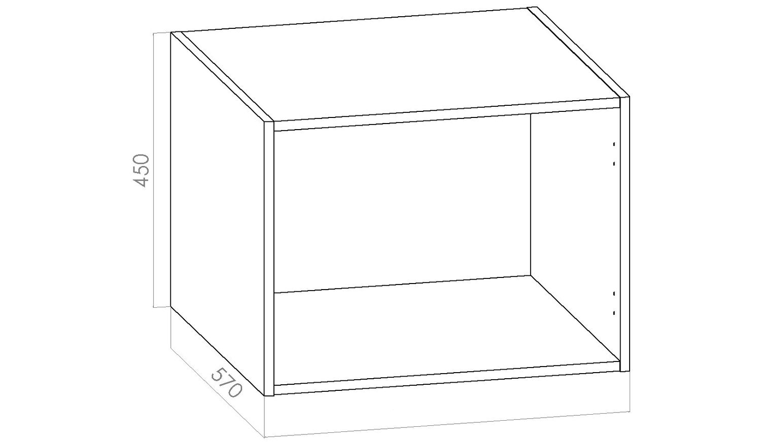 Yläkomero leveys 300mm / K450mm / S570mm
