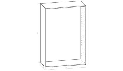 Komeron runko - L 1200mm (120cm) - S 570mm - K 1750 (1900)