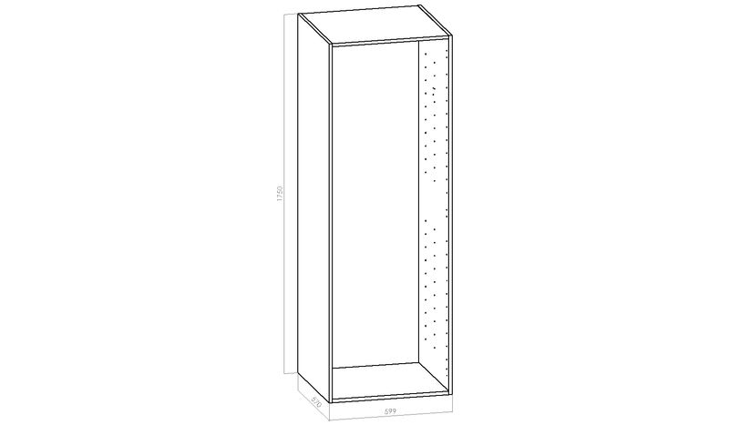 Komeron runko - L 600mm (60cm) - S 570mm - K 1750 (1900) Komeron runko - L 600mm (60cm) - S 570mm - K 1750 (1900)