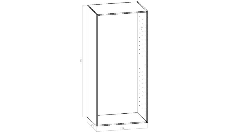 Komeron runko - L 800mm (80cm) - S 570mm - K 1750 (1900) Komeron runko - L 800mm (80cm) - S 570mm - K 1750 (1900)