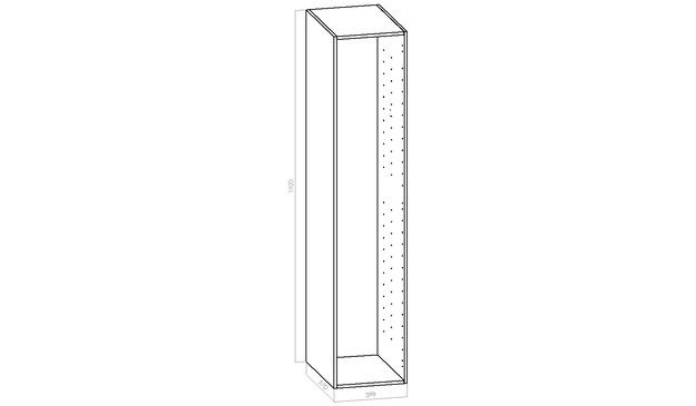 Komeron runko - L 400mm (40cm) - S 570mm - K 1920mm (2070)