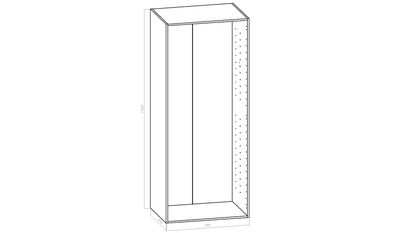 Komeron runko - L 800mm (80cm) - S 570mm - K 1920mm (2070)