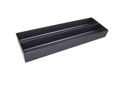 Ruokailuvälinelaatikon tuplakaukalo - 471x150x51mm - antrasiitti