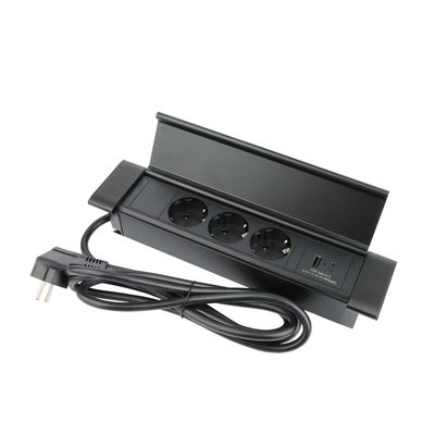 SOLINA FLAT + USB A&amp;C - tyylikäs upotettava pistorasiayksikkö - musta