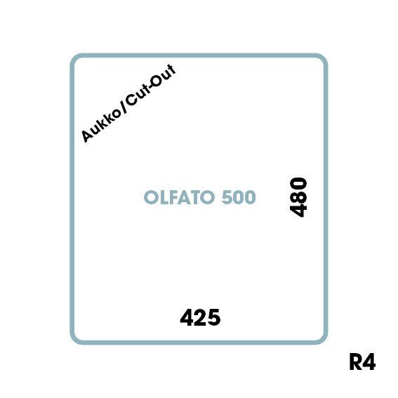 Olfato 500 keittiöallas 505x450x200 mm – ruostumaton teräs – Pronssi