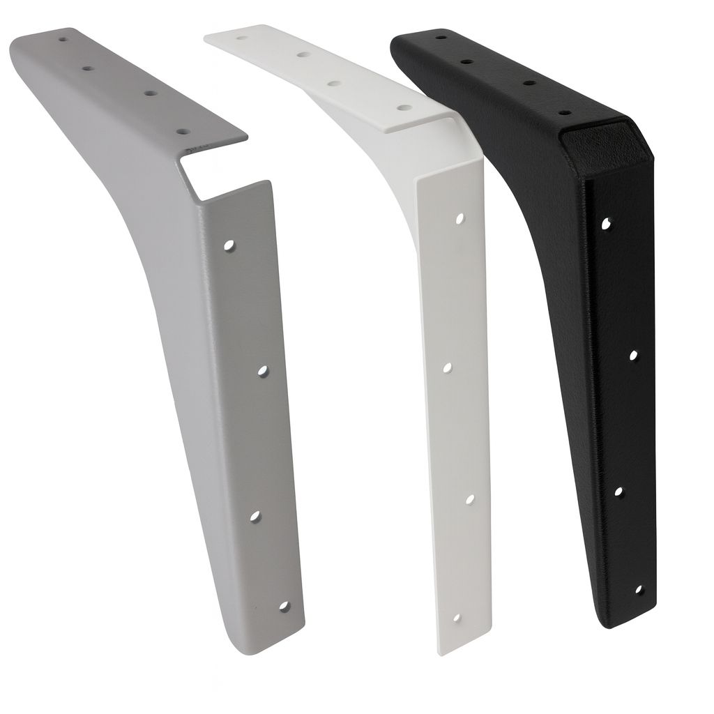 Vahva hyllynkannatin / kulmarauta 400 kg - 2 kpl paketti - monta kokoa