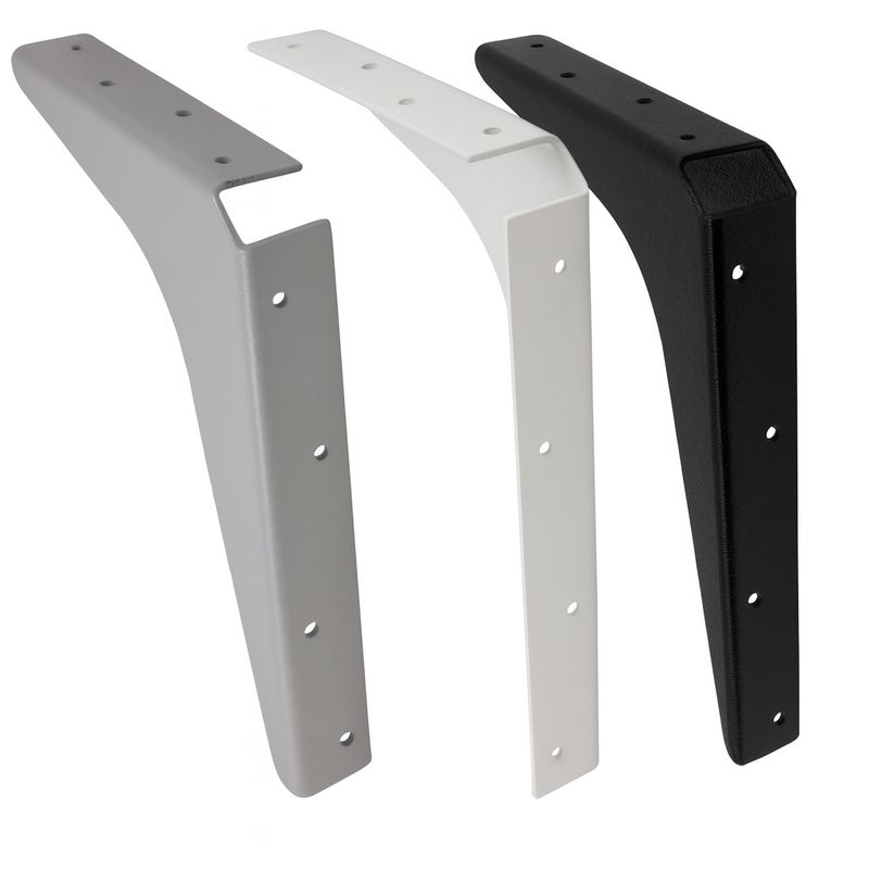 Vahva hyllynkannatin / kulmarauta 400 kg - 2 kpl paketti - monta kokoa
