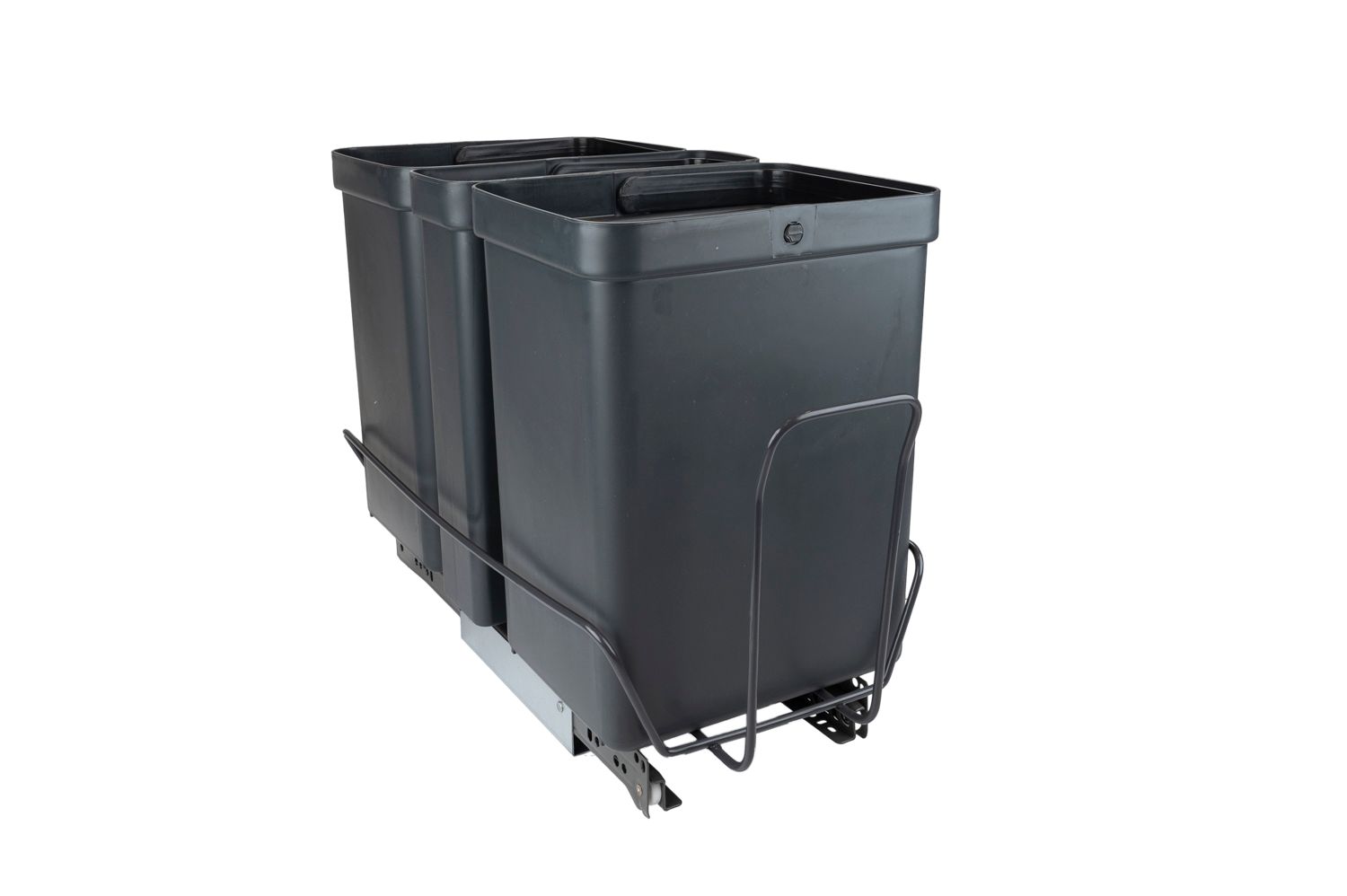 Jätevaunu 2x10+5 l - Harmaa