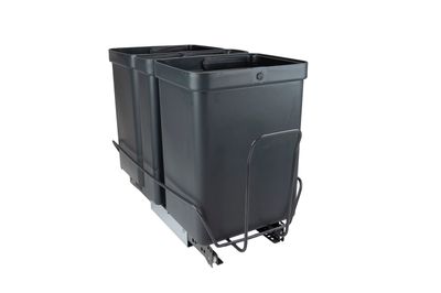 Jätevaunu 2x10+5 l - Harmaa Jätevaunu 2x10+5 l - Harmaa