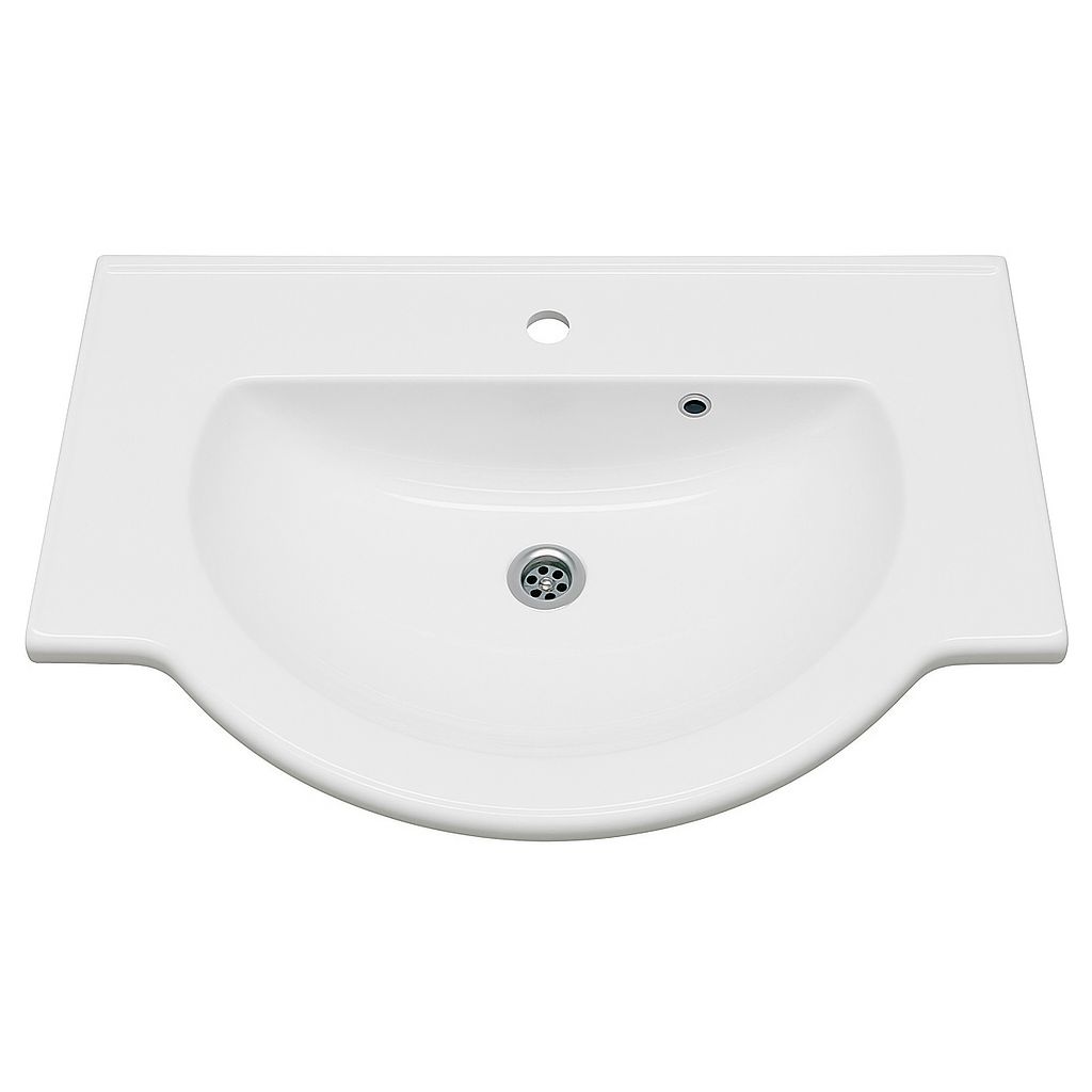 Valumarmoriallas 80 cm - kiiltävän valkoinen