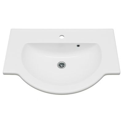 Valumarmoriallas 80 cm - kiiltävän valkoinen