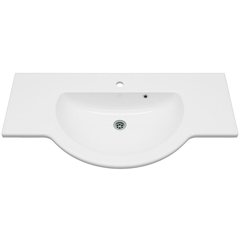 Valumarmoriallas 120 cm - kiiltävän valkoinen