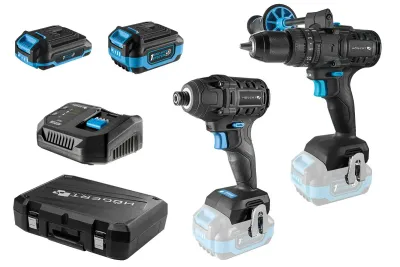 Hiiliharjaton 2 akkukoneen setti kahdella akulla - 18V - Huippupaketti!