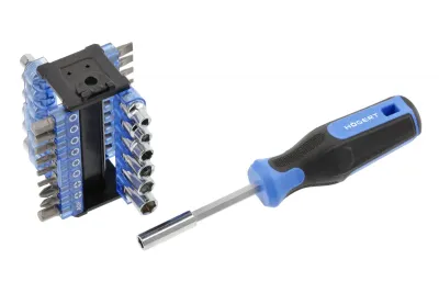 34-osainen ruuvimeisseli/hylsysarja – ammattilaisen monitoimityökalu