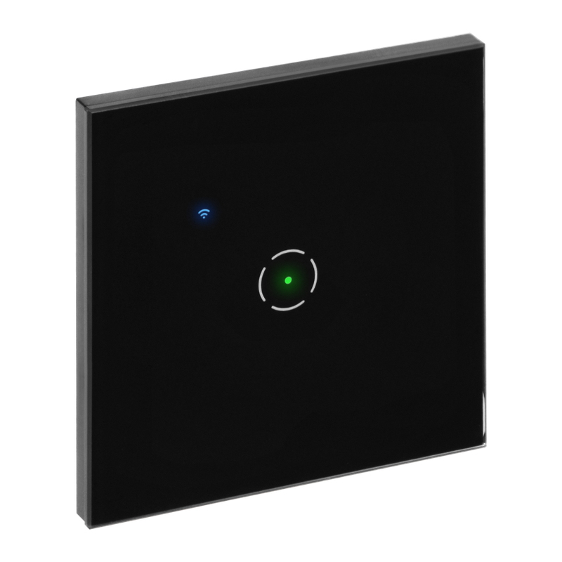 ​Wi-Fi Tuya Smart 1-valokatkaisija - musta lasi