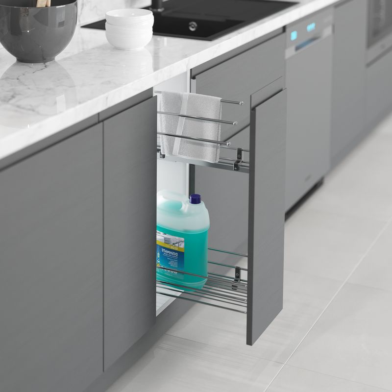 Tarvikevaunu pyyhetelineellä - STARAX - 300 mm kaappiin