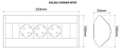 SOLINA CORNER 1 - kulmapistorasia - alumiini