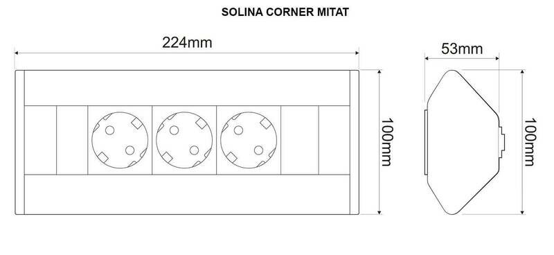 SOLINA CORNER 1 WHITE - kulmapistorasia