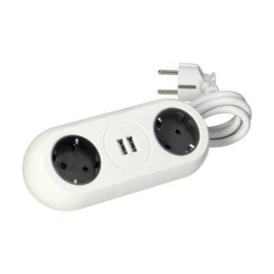 Pöytään kiinnitettävä pistorasia - 2xpistoke + 2xUSB A