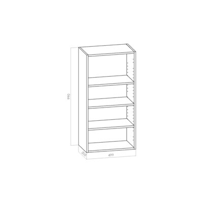 Kalusterunko - Yläkaappi leveys 500mm / K990mm / S305mm