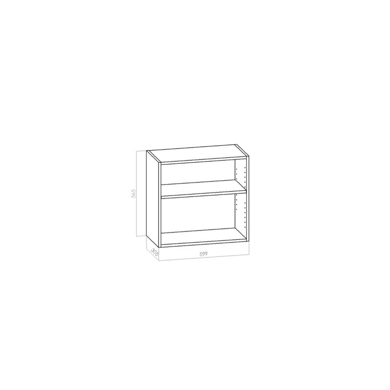 Kalusterunko - Yläkaappi leveys 600mm / K565mm / S305mm