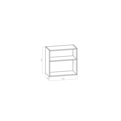 Kalusterunko - Yläkaappi leveys 600mm / K565mm / S305mm