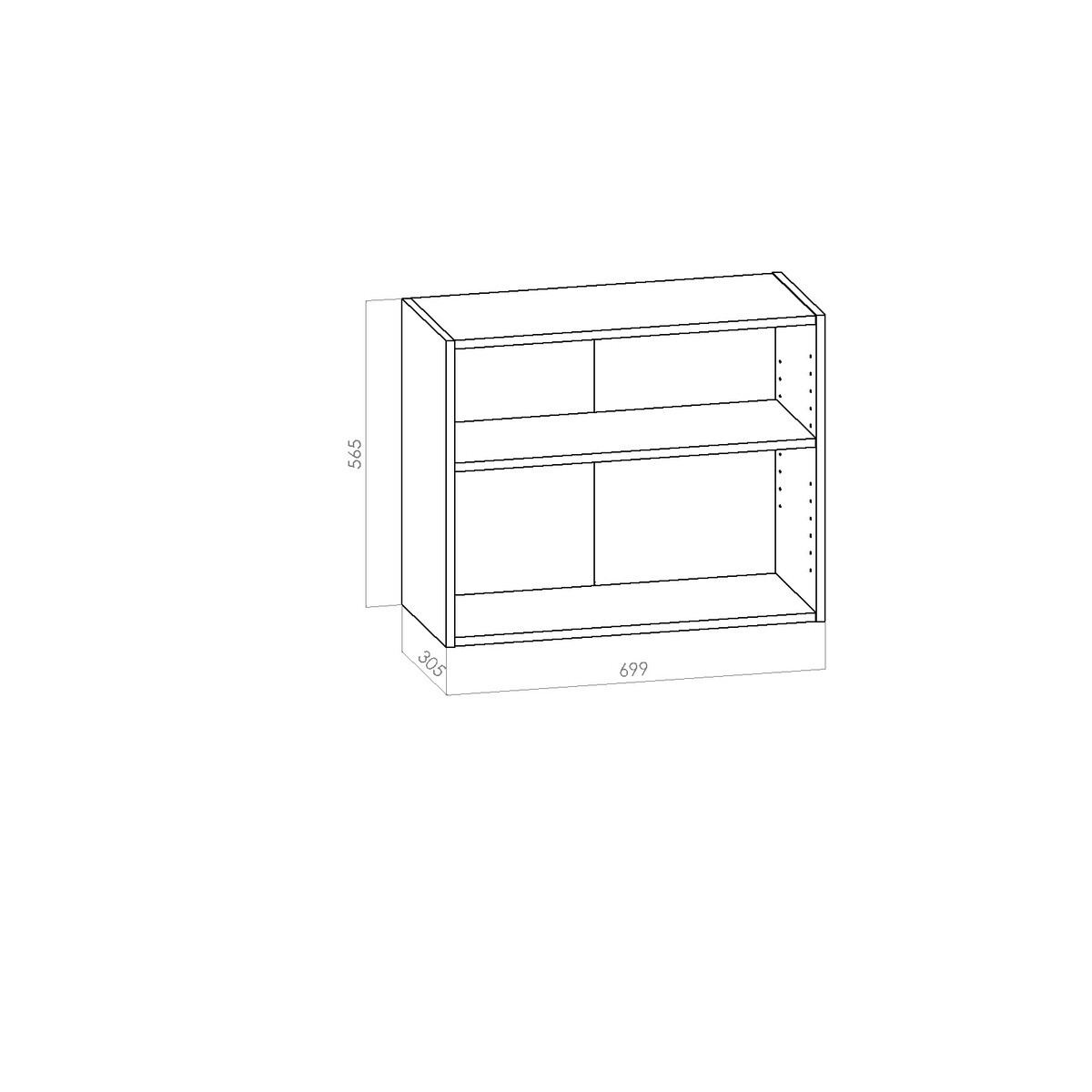 Kalusterunko - Yläkaappi leveys 700mm / K565mm / S305mm