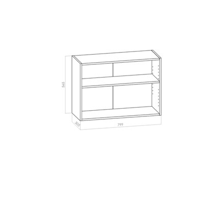 Kalusterunko - Yläkaappi leveys 800mm / K565mm / S305mm
