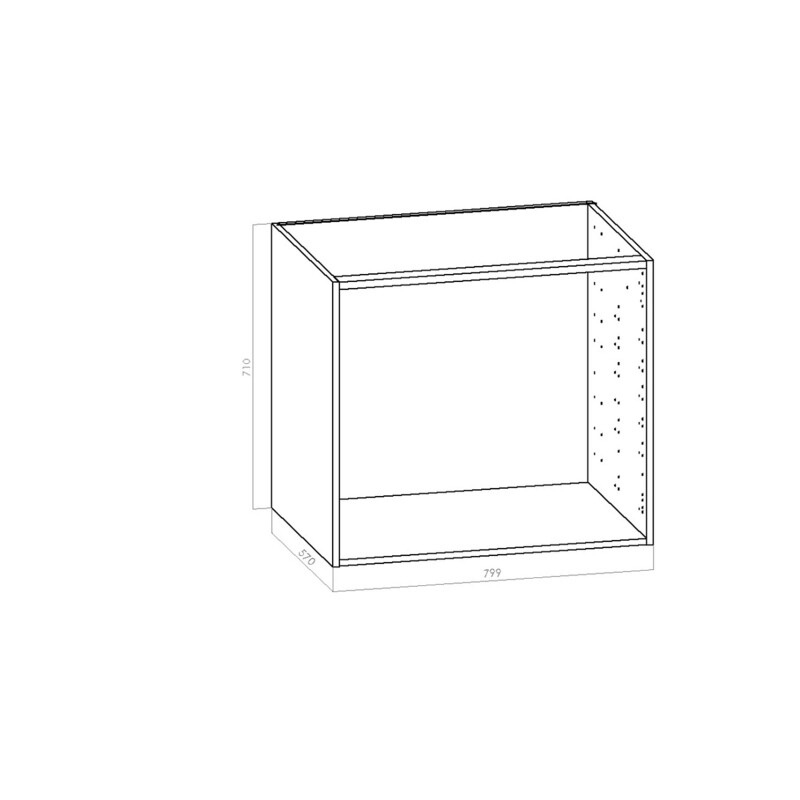 Keittiön alakaappi 80 cm (800 mm) | kotimainen kosteudenkestävä kalusterunko – K710 x S570 mm